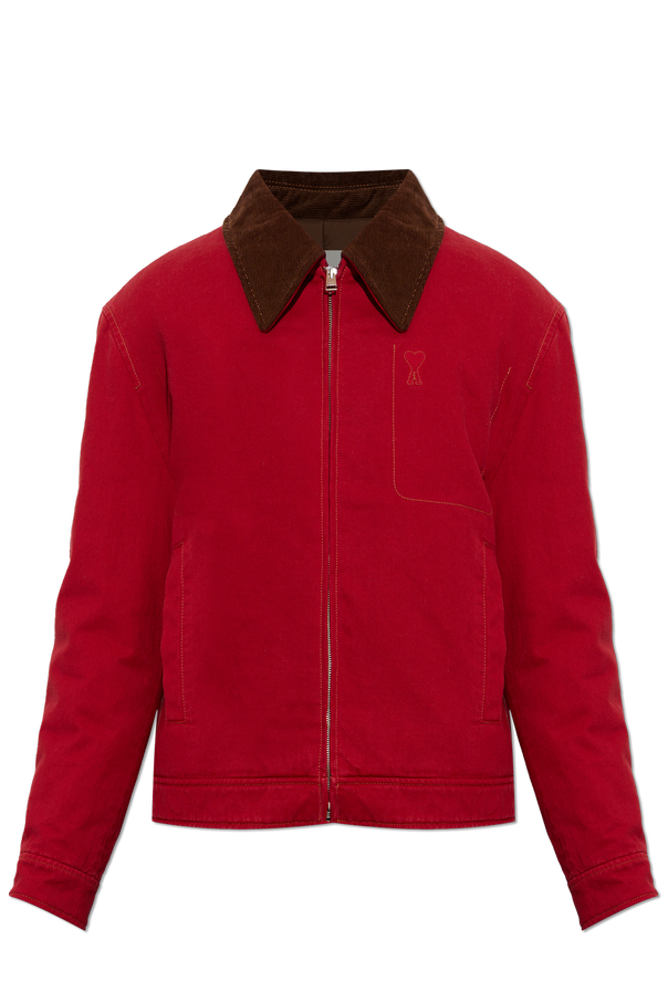 Ami Alexandre Mattiussi Insulated Jacket with Corduroy Collar